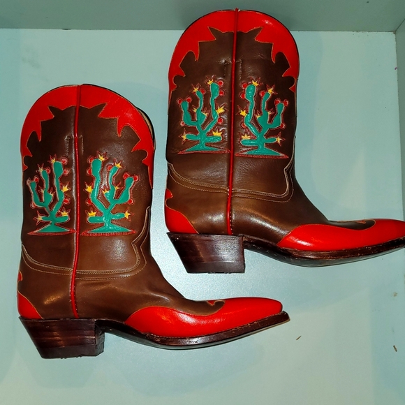 Vintage Rocketbuster cowboy boots, cactus design Size L: 5½ - R: 6 - Picture 1 of 5